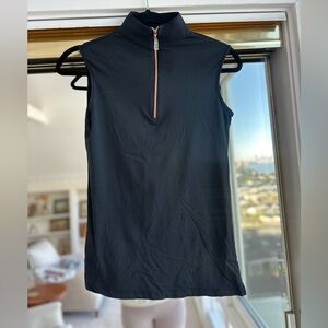 The Tailored Sportsman Black Zip-Up Icefil Sunshirt Sleeveless XS